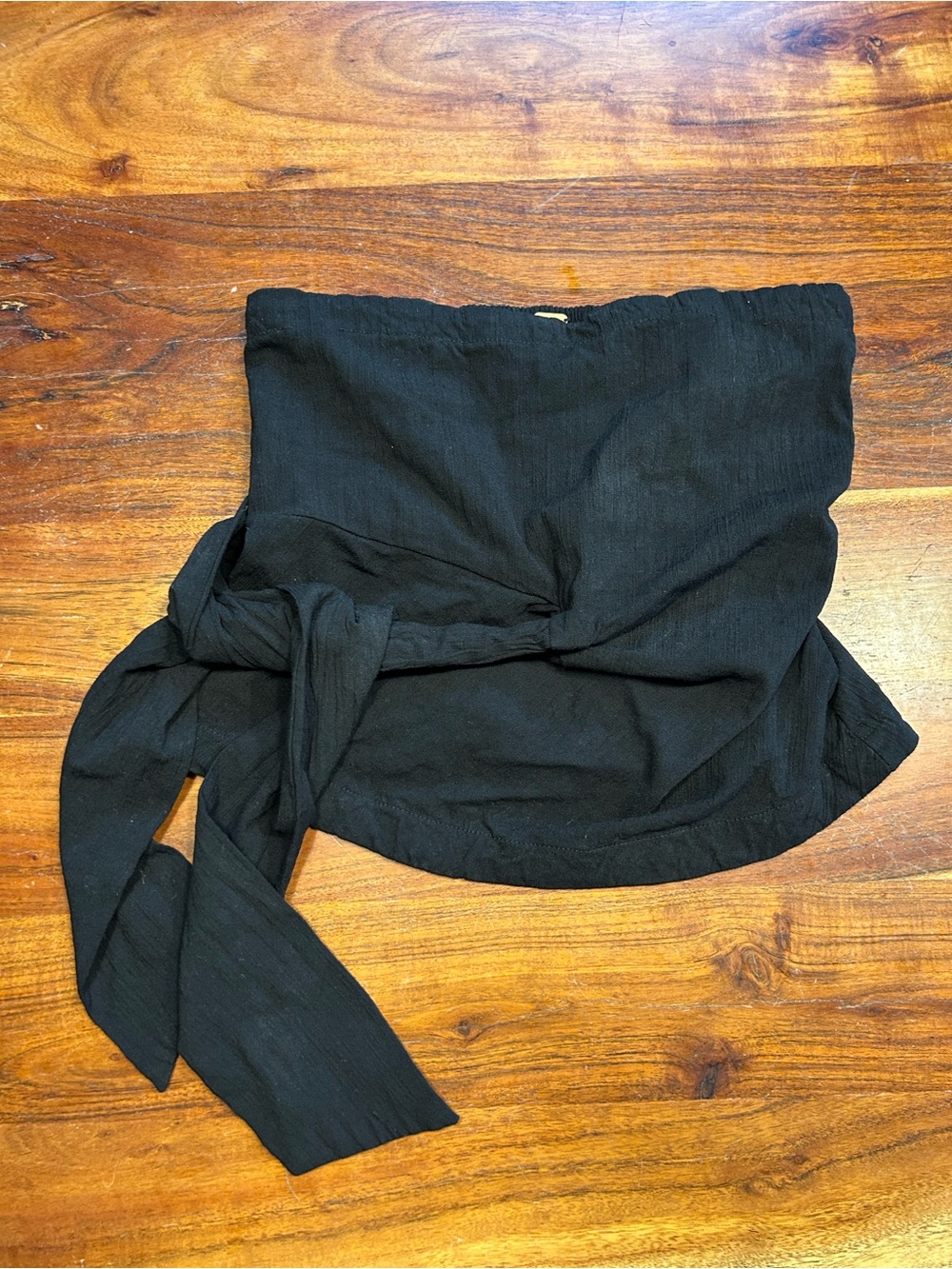 Free people black side tie cropped tube top - Picture 2 of 6